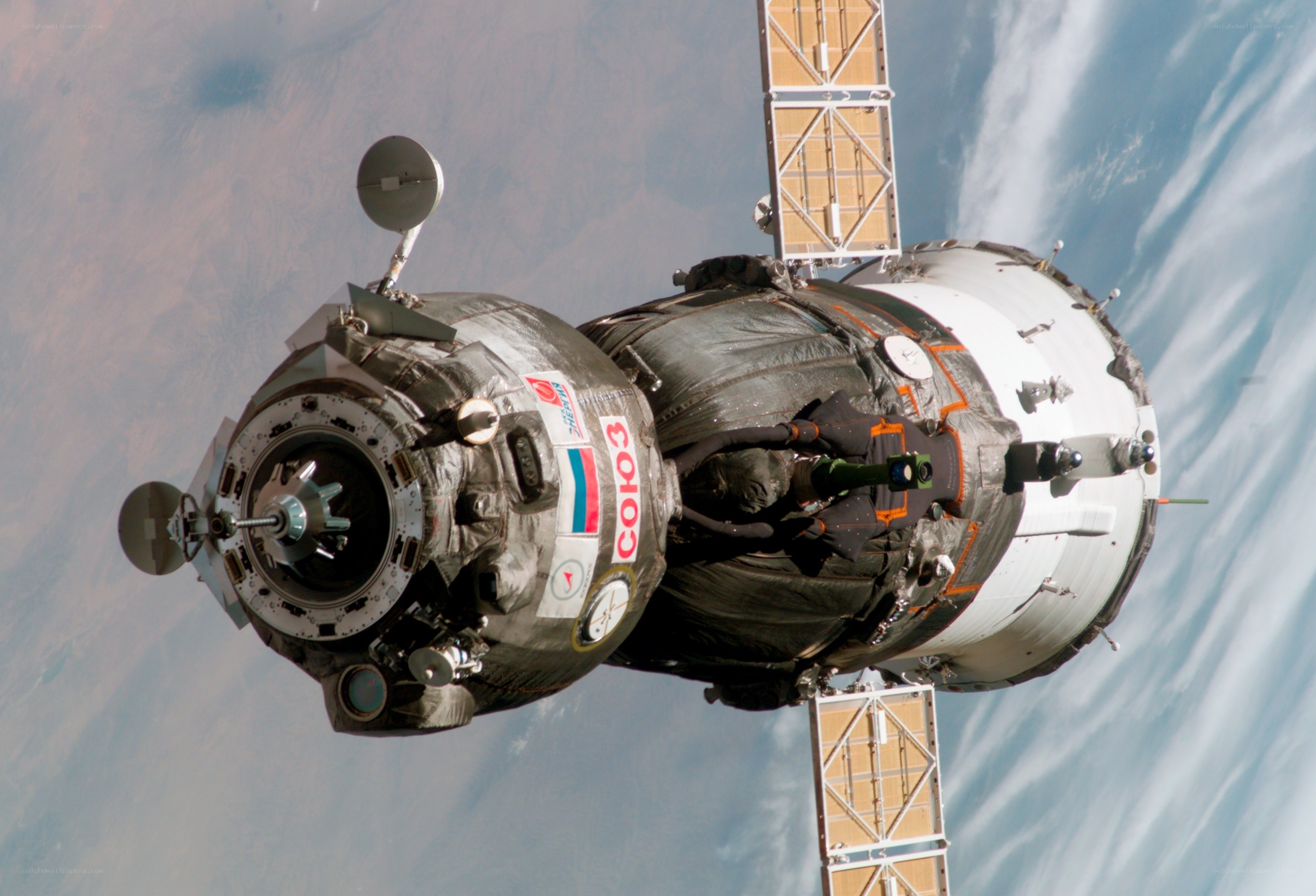Soyuz spacecraft in orbit