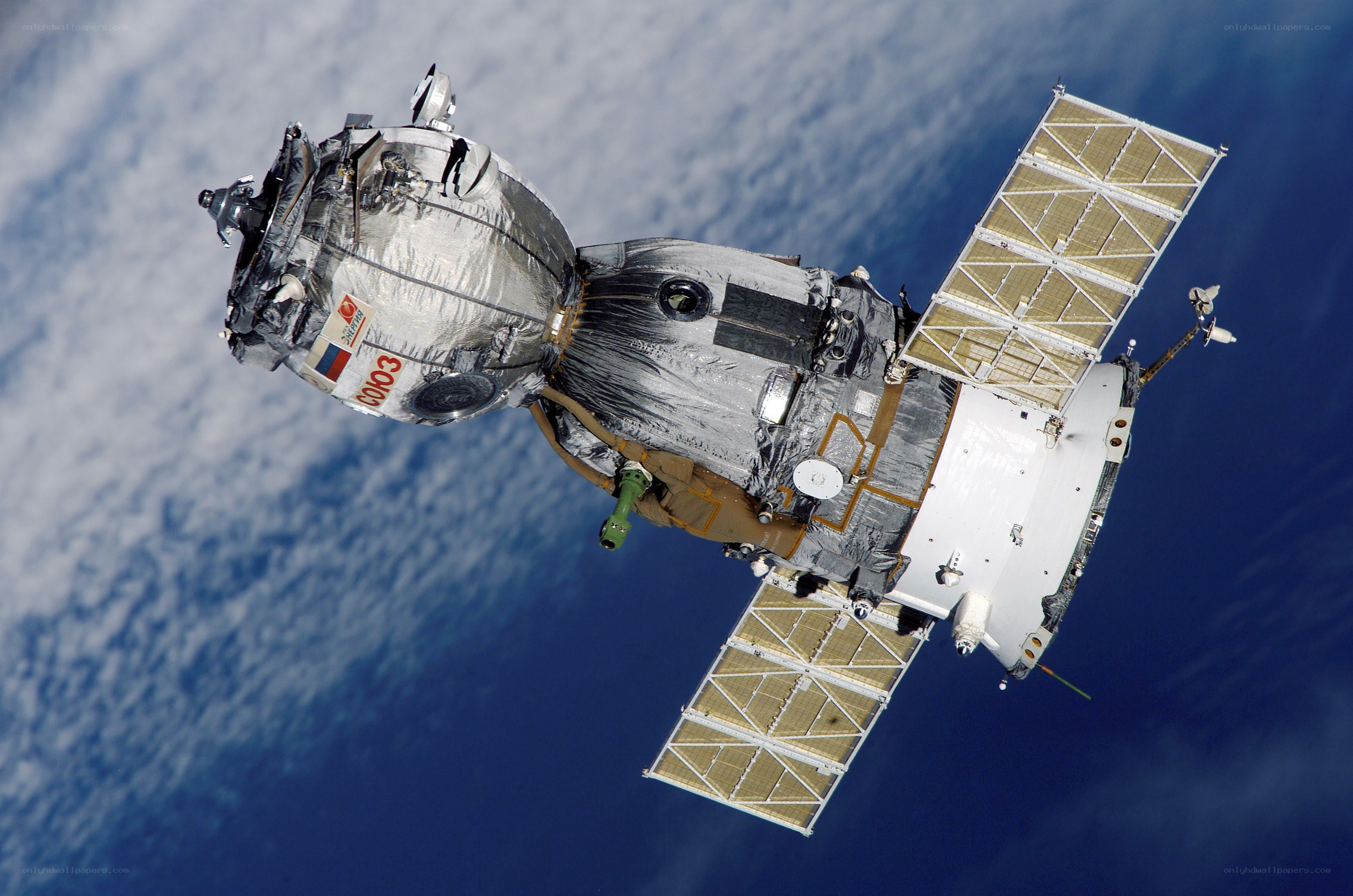 Soyuz spacecraft in orbit