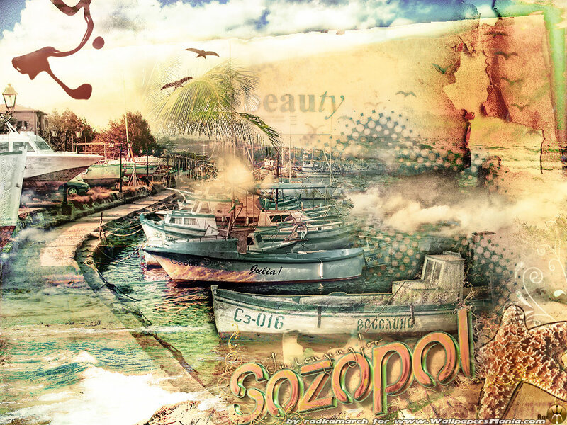Sozopol harbor collage