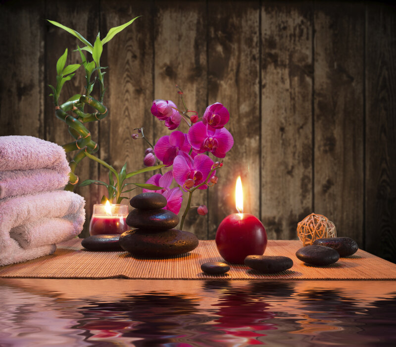 Spa Arrangement on Water — Brown