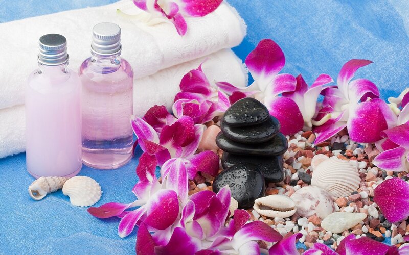 Spa Arrangement with Orchids