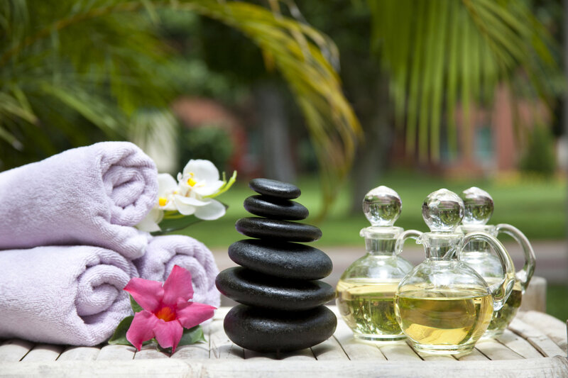 Spa Setup with Stones