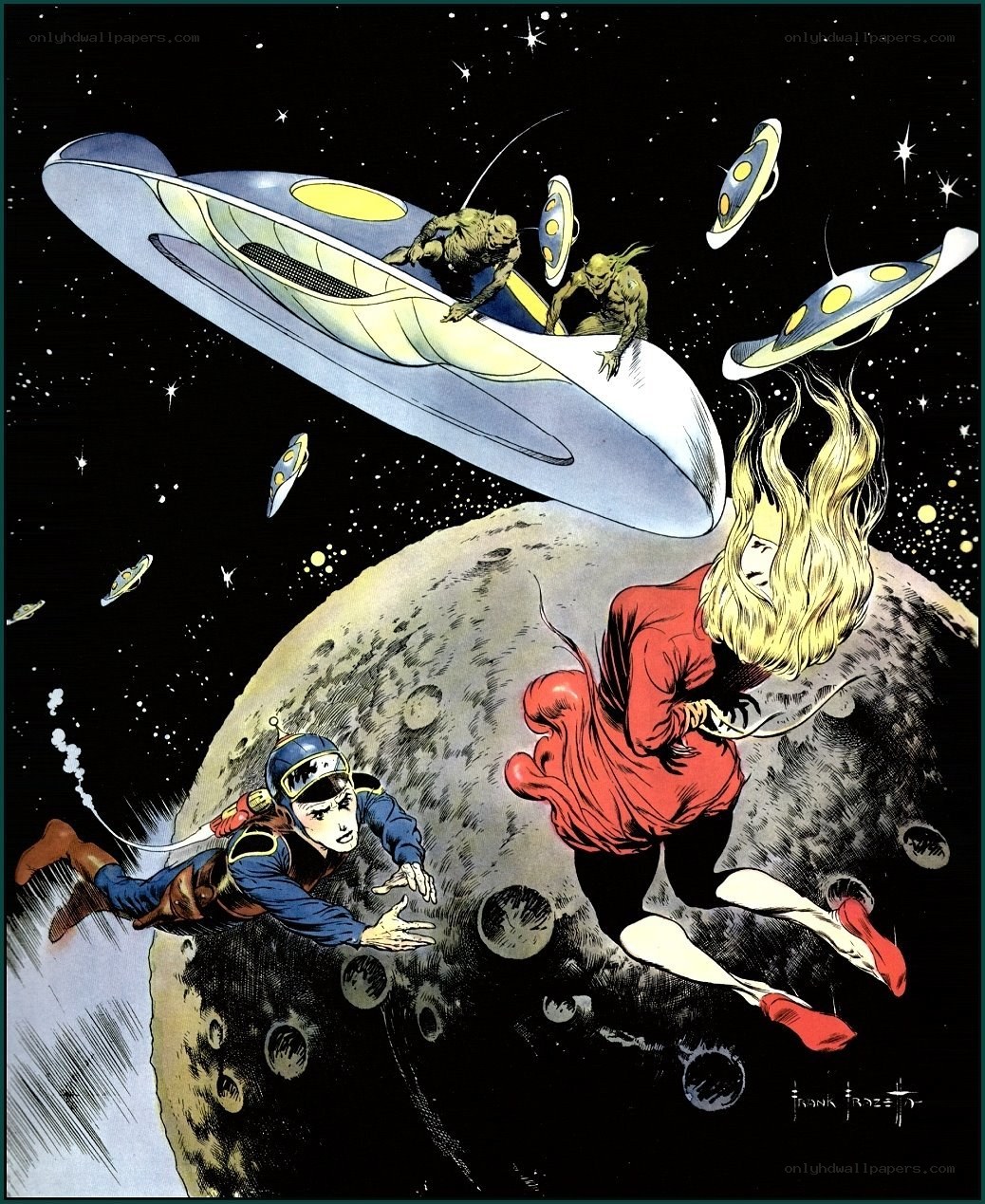 Space adventure with aliens
