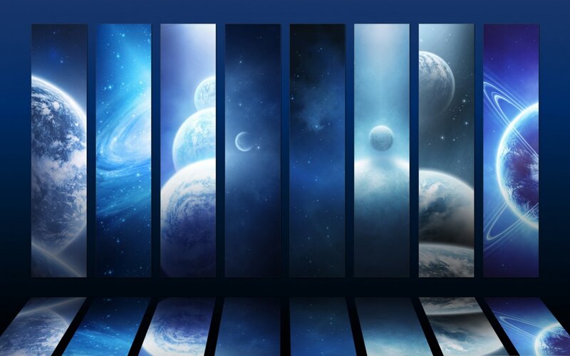 space and planets collage