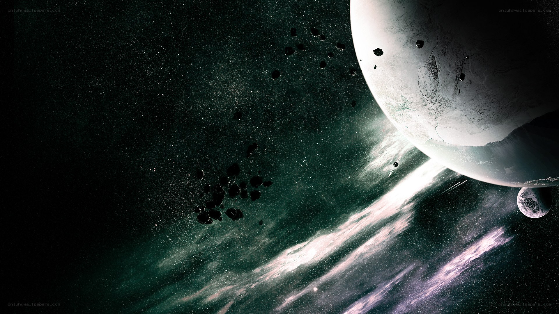 space asteroid field