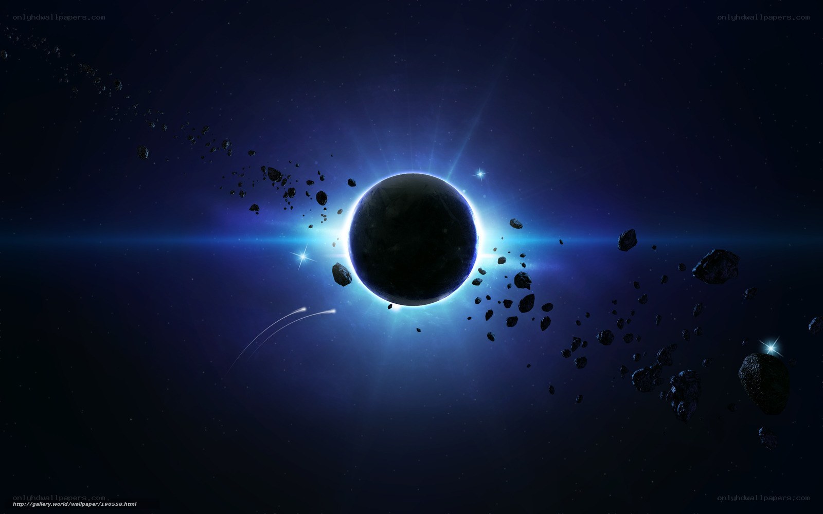 space asteroid field