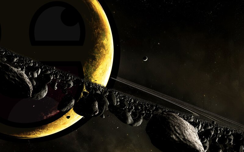 space asteroid field