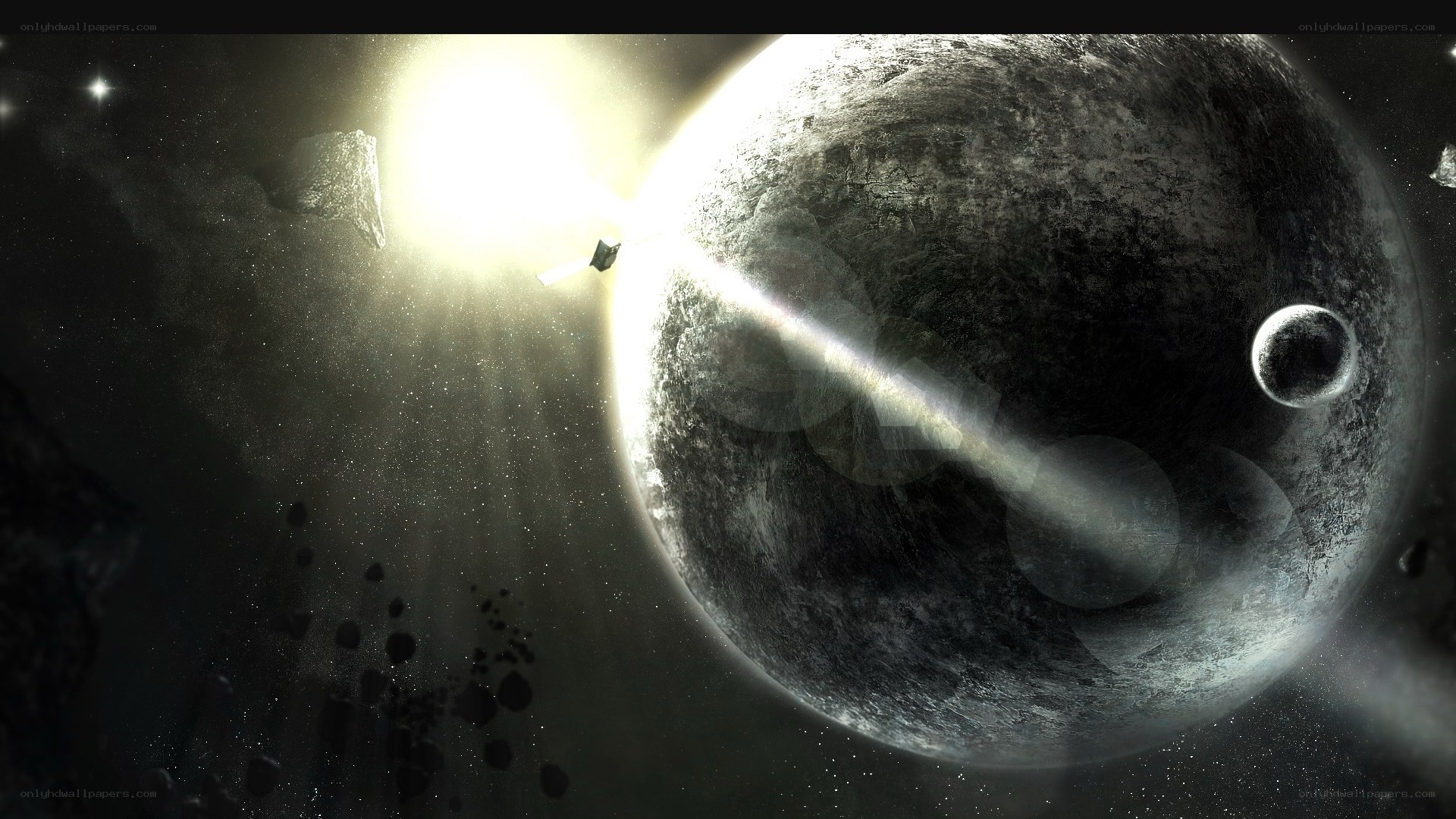 space asteroid field