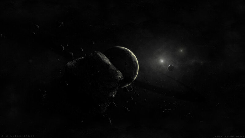 space asteroid field