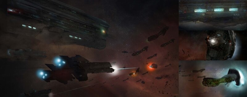 space battle concept art