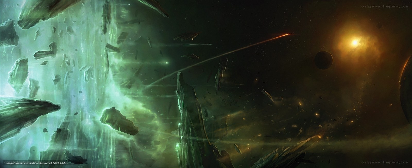 space battle debris field