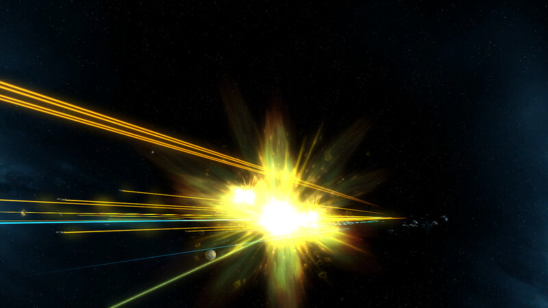Space Battle Explosion — Black