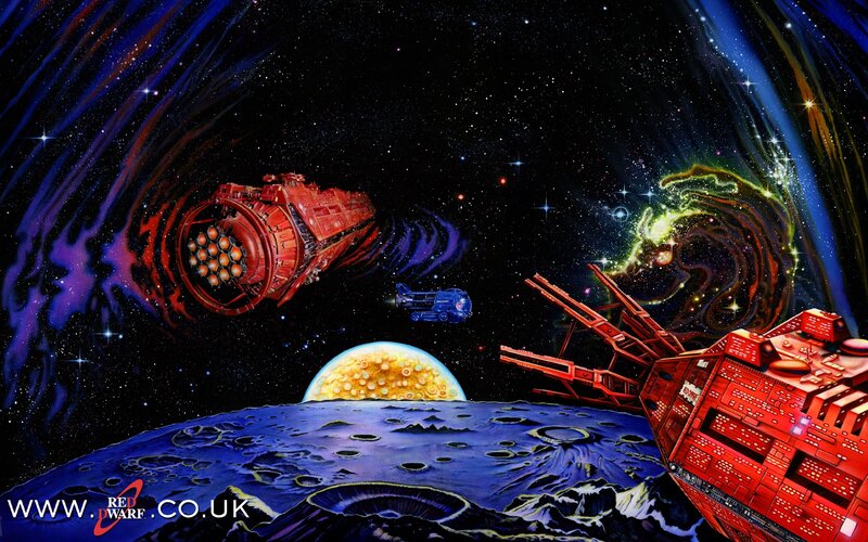 Space battle near a planet