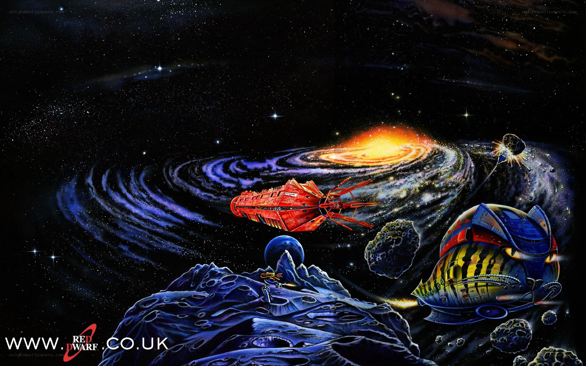 space battle near galaxy