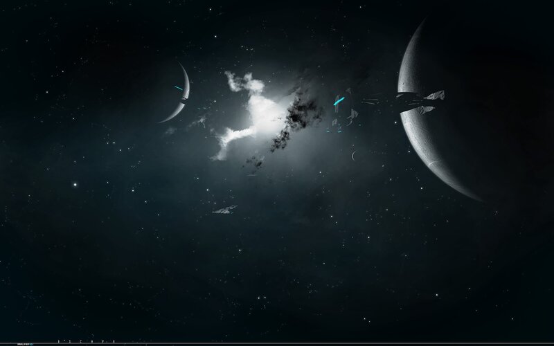space battle near planets