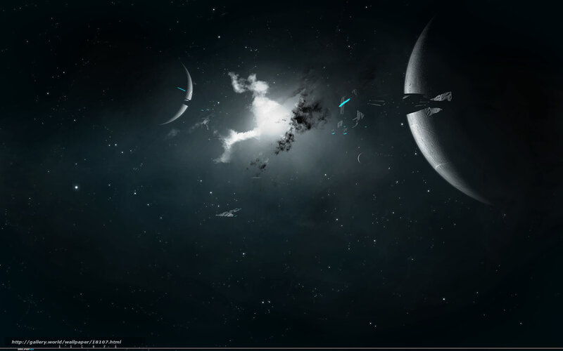space battle near planets