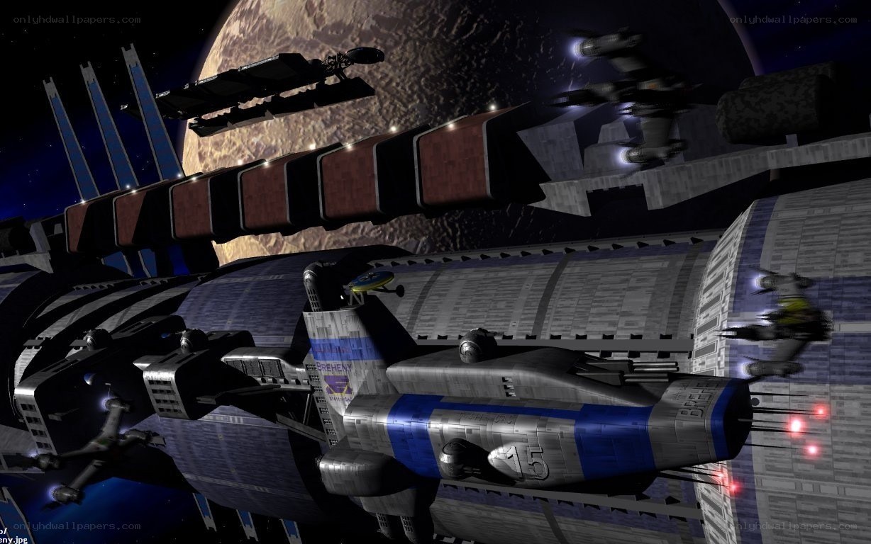space battle near space station