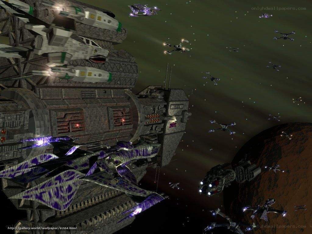 space battle near space station