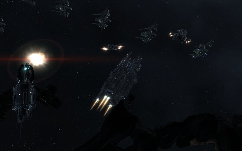 space battle scene