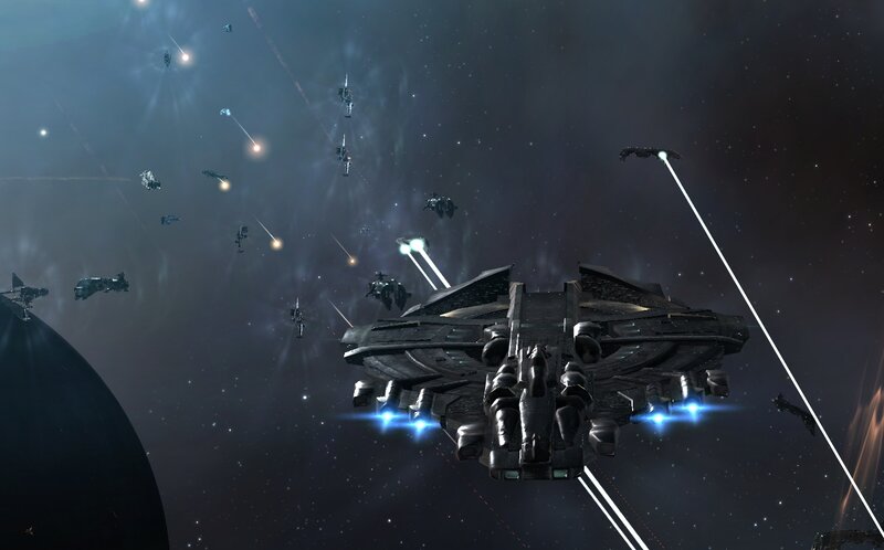 space battle scene