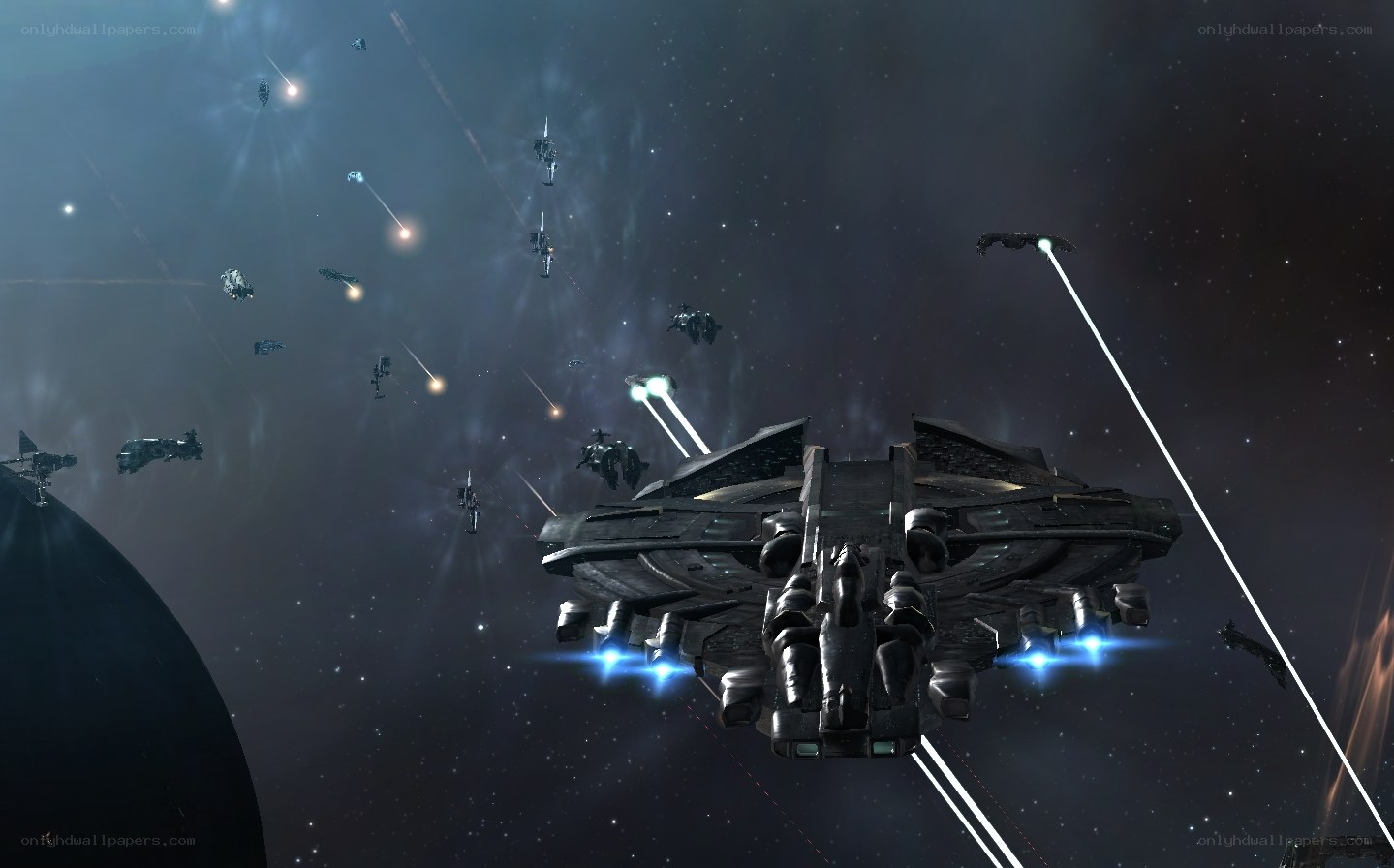 space battle scene