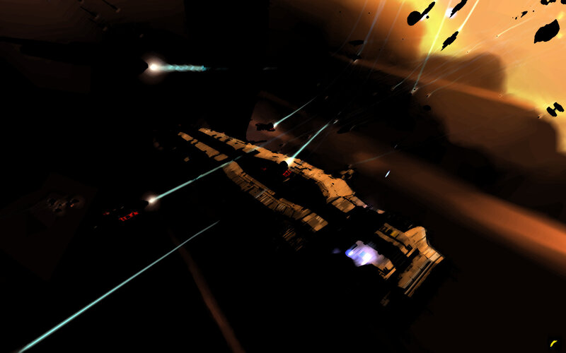 space battle scene