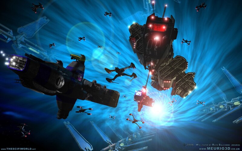 Space battle with starships