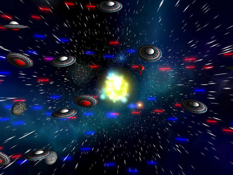space battle with UFOs