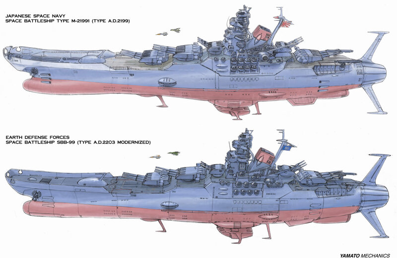 Space battleship design comparison