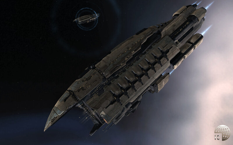space battleship in orbit