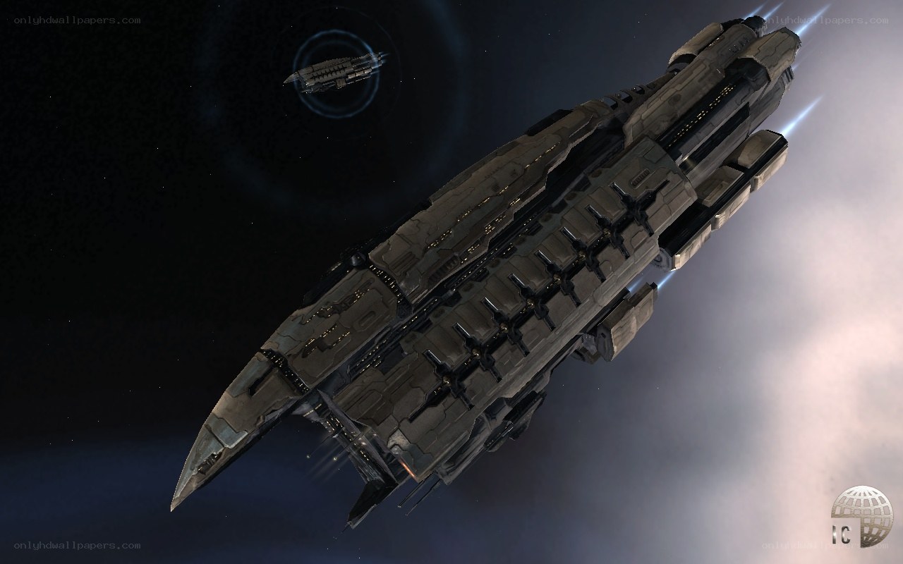 space battleship in orbit