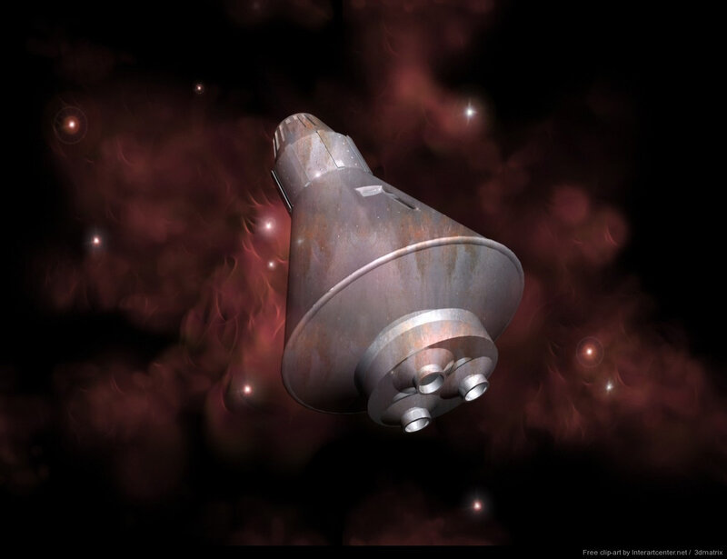 Space Capsule in Nebula