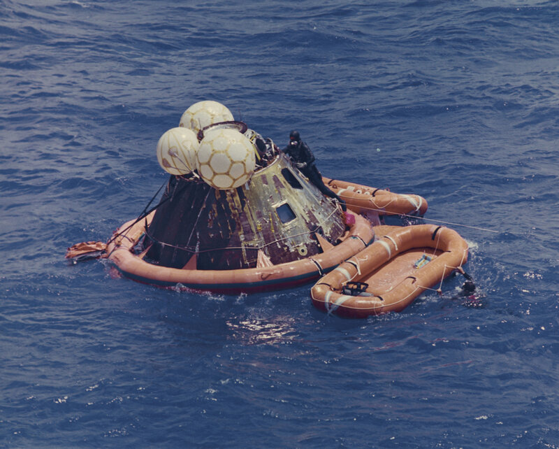 Space Capsule in Ocean