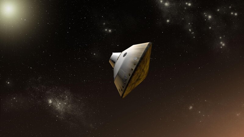 Space Capsule in Orbit — Black, Serene