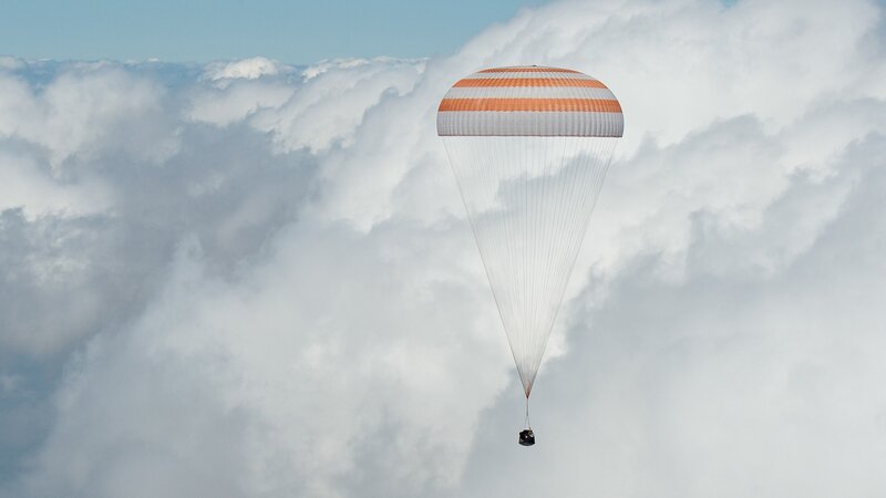 Space Capsule with Parachute