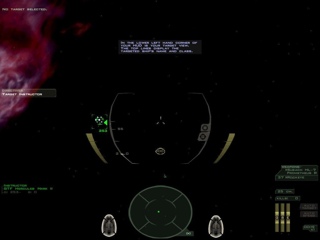 space combat game interface