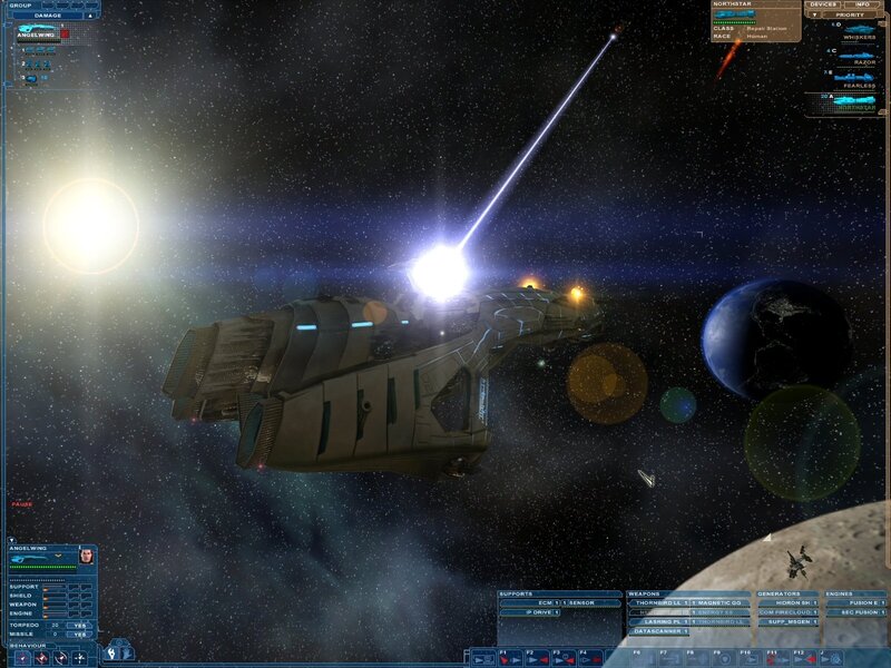 space combat in a sci-fi game