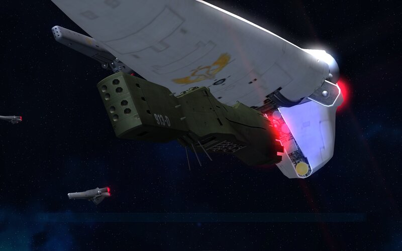 space combat with warship