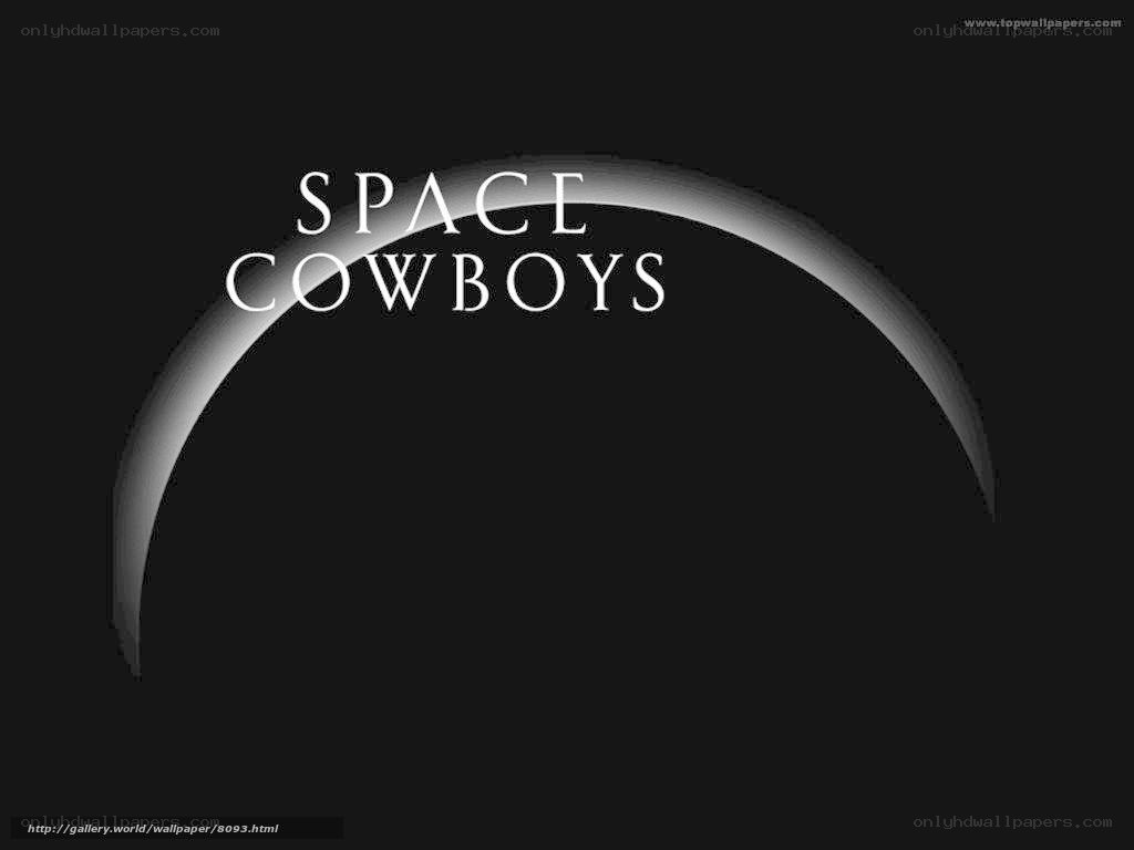 Space Cowboys text on black background