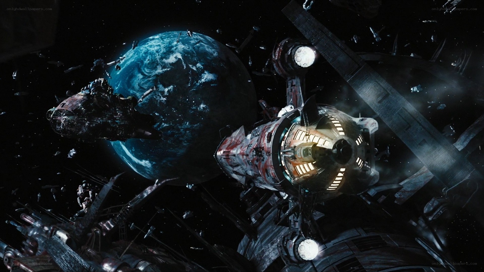 Space debris near Earth