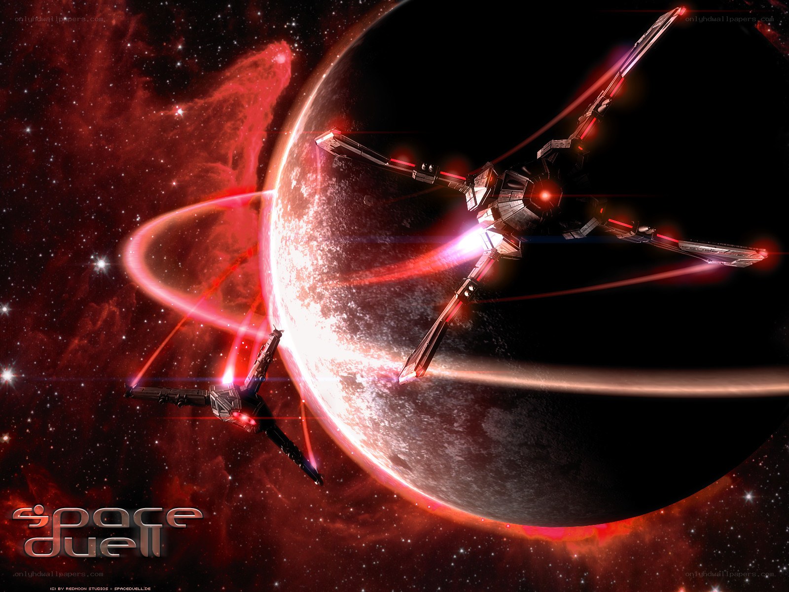 Space duel near red planet