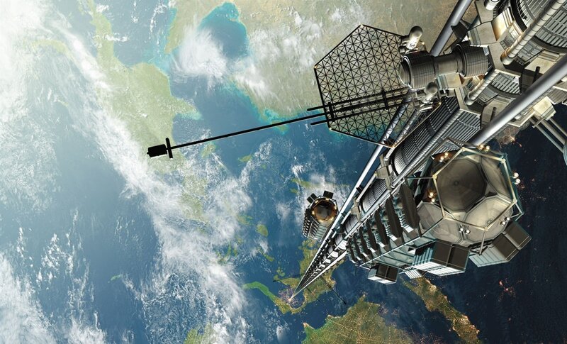 Space Elevator Structure — Blue