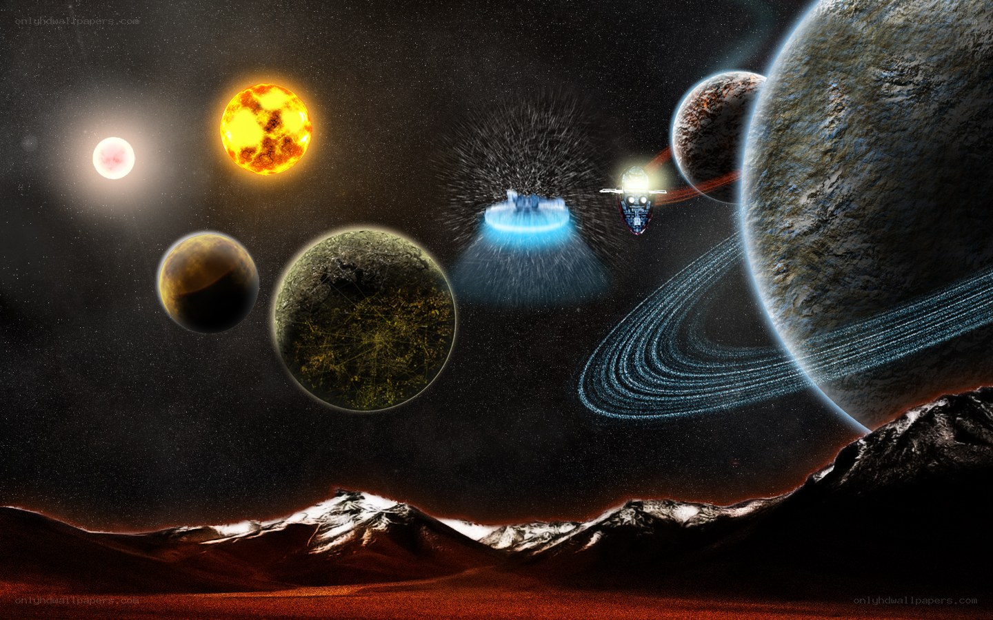 space exploration scene