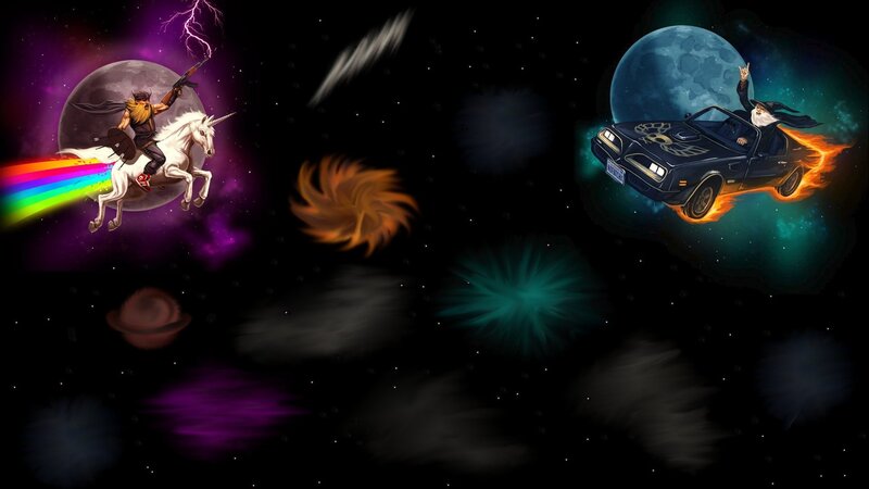 space fantasy battle scene