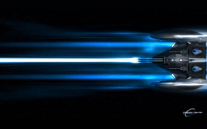 Space Fighter Craft — Black, Dramatic