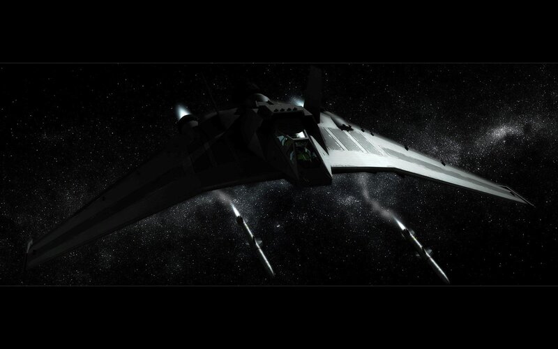 Space Fighter Craft — Black
