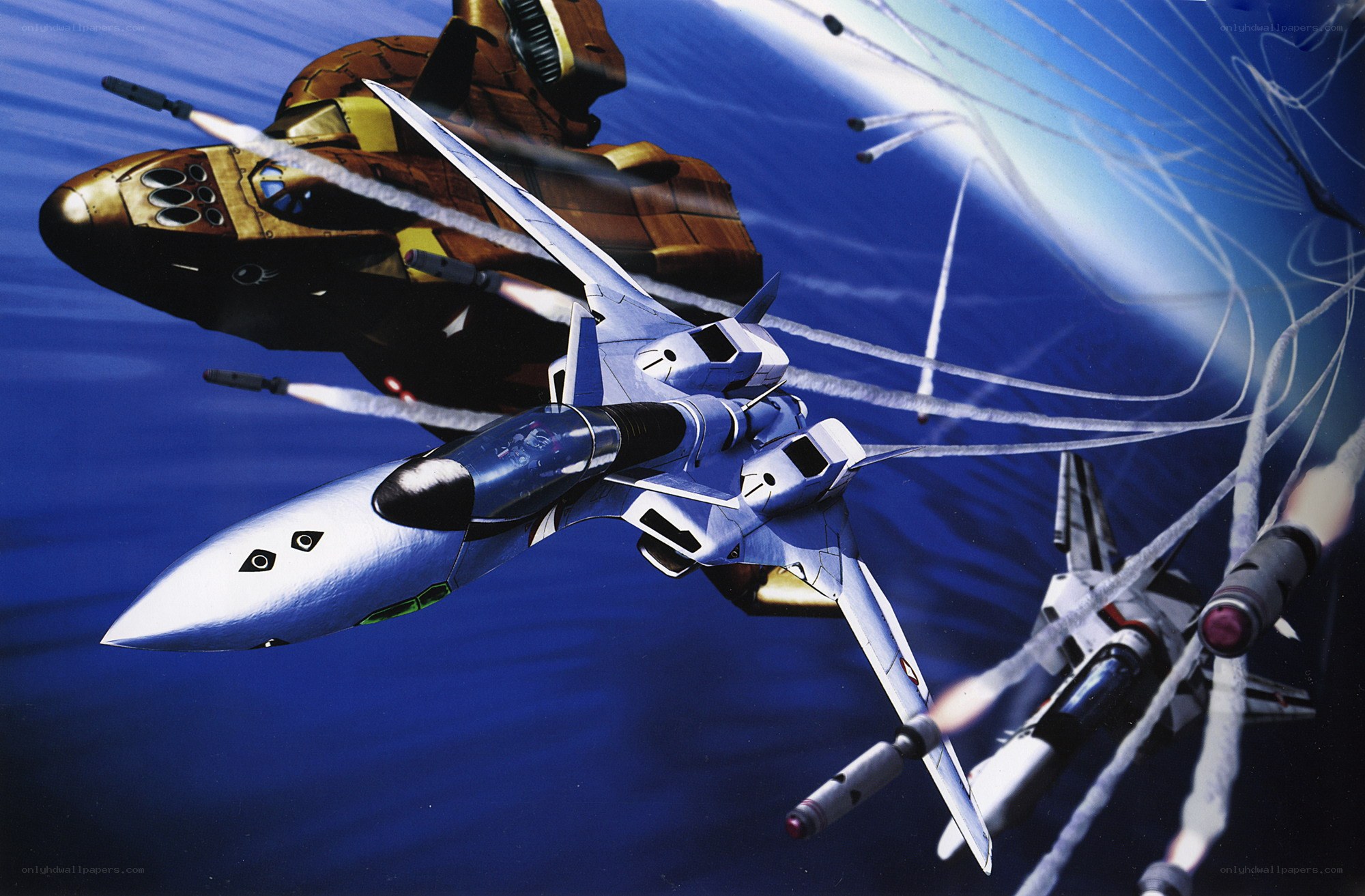 Space fighter jet battle