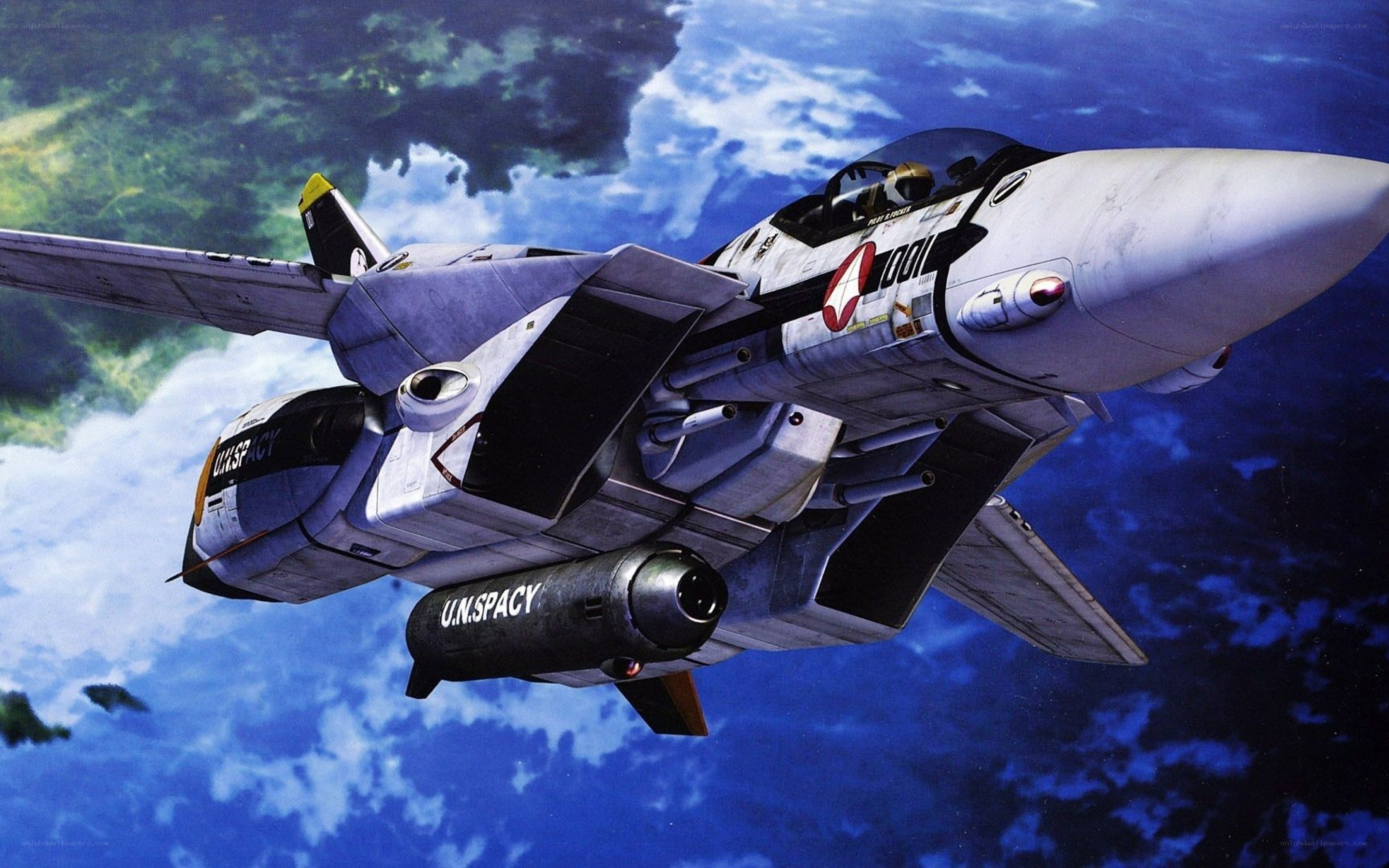 space fighter jet in flight