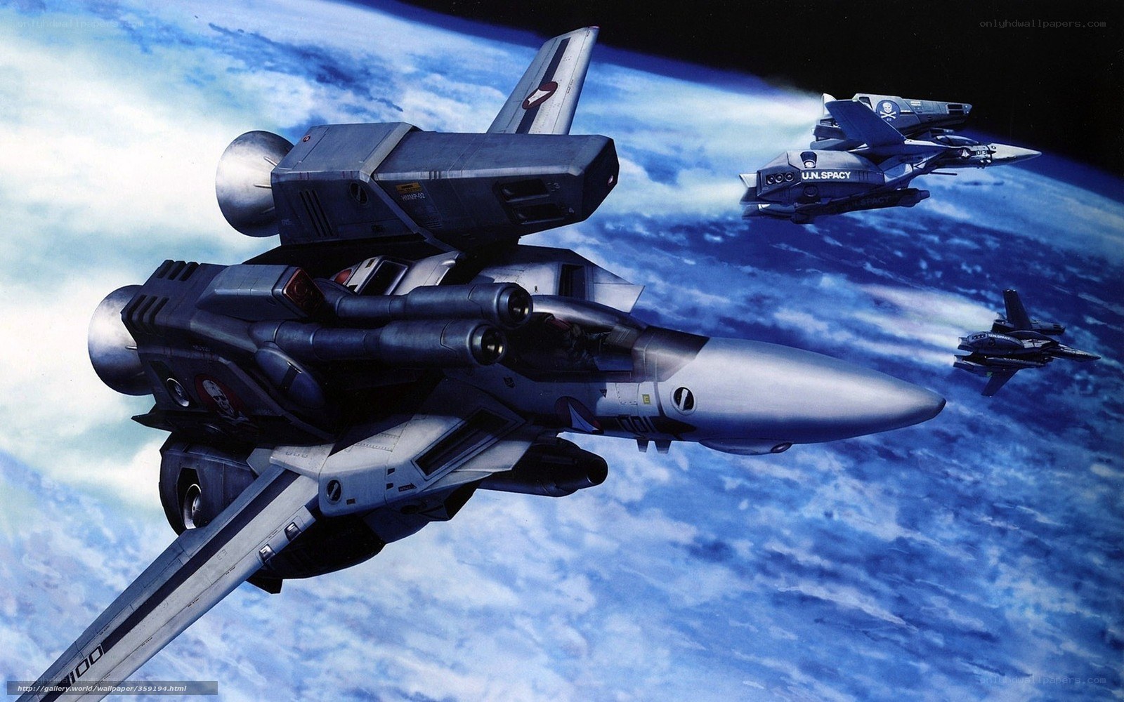 space fighters above earth
