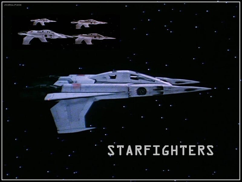 Space Fighters in Formation — Black